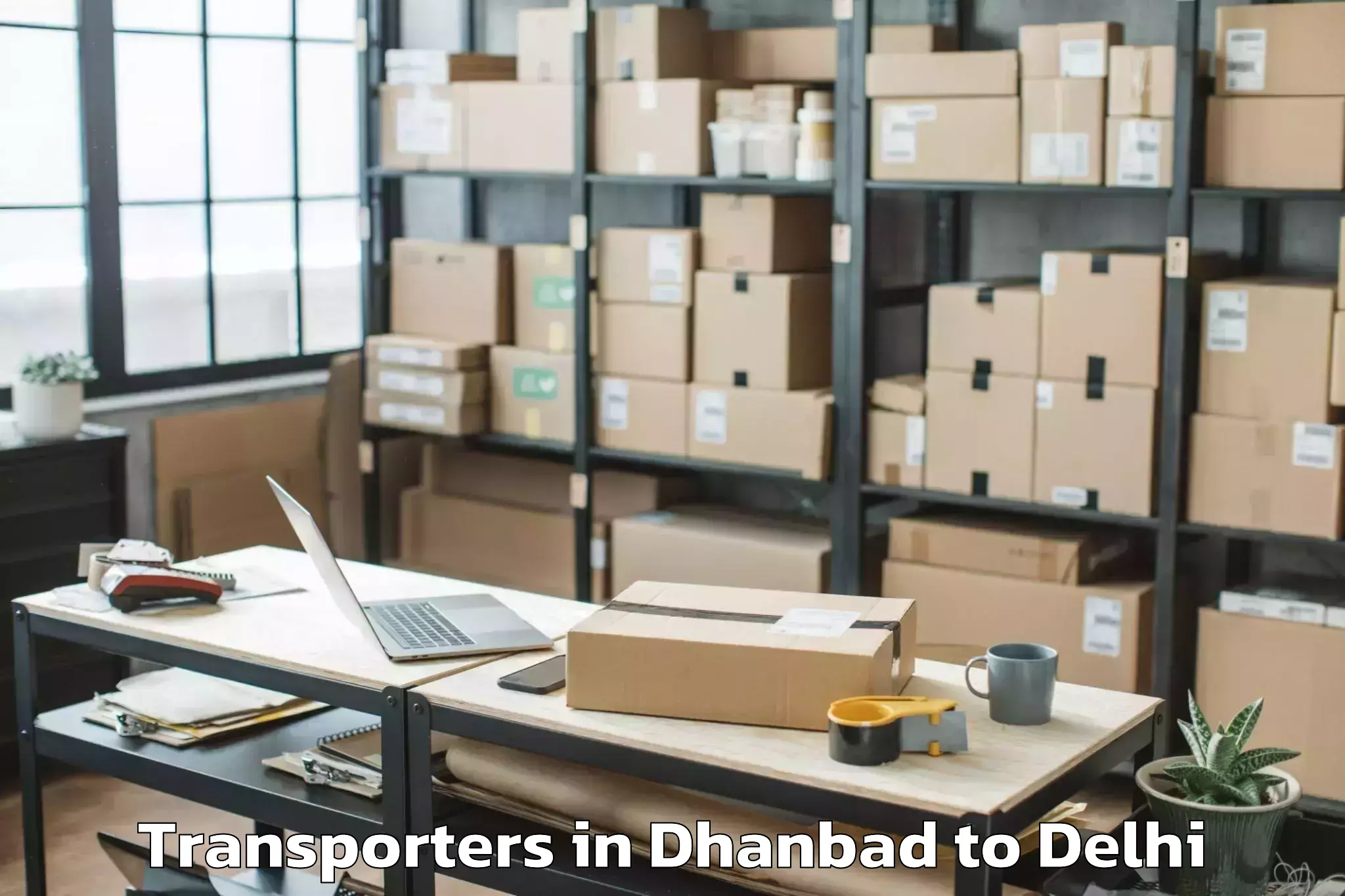 Easy Dhanbad to Dlf Promenade Mall Transporters Booking